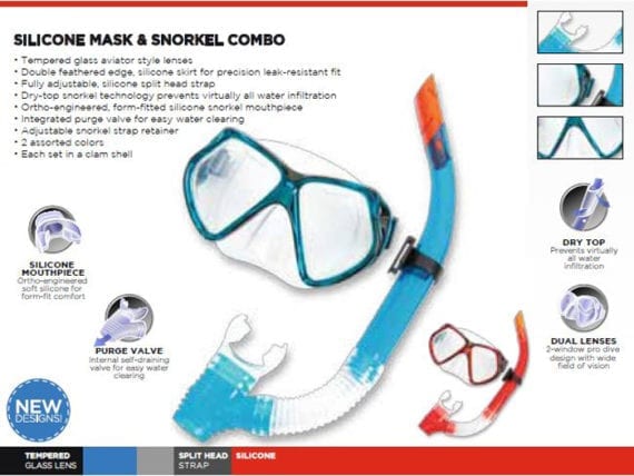 Bestway Swim & Dive Gear Silicone Mask & Snorkel Combo