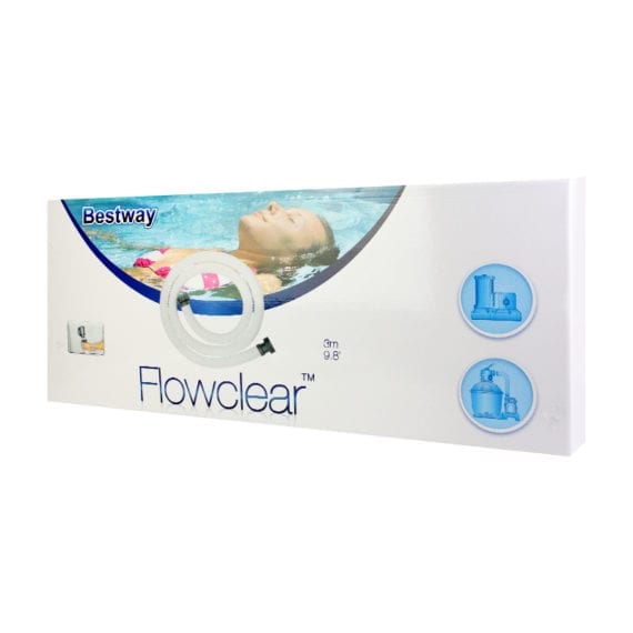 Bestway Flowclear Above Ground Pool Hose & Nut 9.8-Feet x 1.5-Inch Extra Long Hose fits - Swimming pool