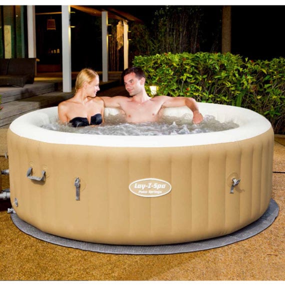 Hot tub - Lay-Z-Spa Hawaii Hot Tub, Airjet Square Inflatable Spa, 4-6 Person