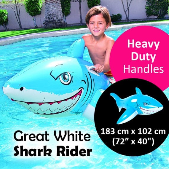 Bestway Inflatable Great White Shark Rider