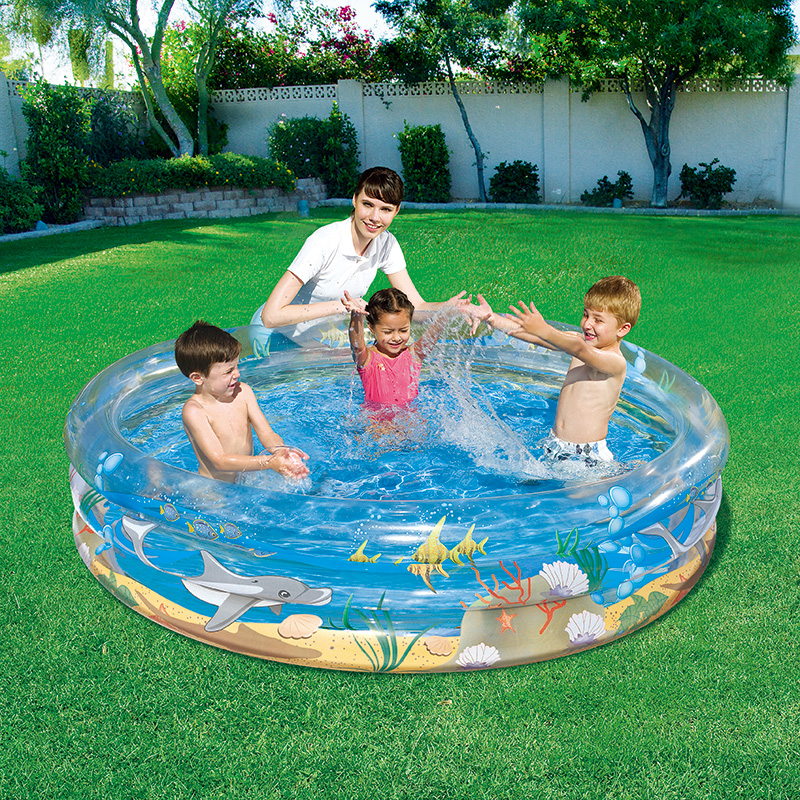 Bestway Inflatable 2.01m/1.70m Sea Life Play Pool ...