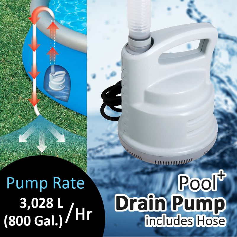 draining a pool with a garden hose