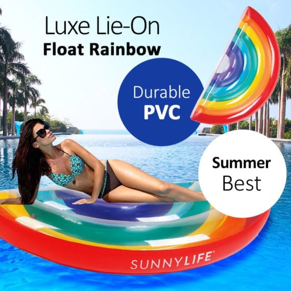 Sunnylife 177x 89CM Luxe Lie-On Float Rainbow