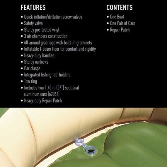Bestway Inflatable Boat 2.43m x 1.02m Voyager 300