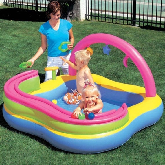 Bestway Inflatable Kids Play Center Pool With Pit Ball and Ring Toss