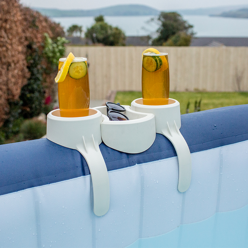pool lounge with drink holder