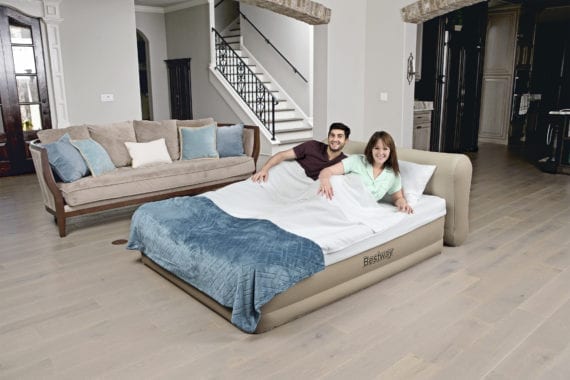 Bestway Airbed Queen Size Airbed Fortech w/ Built-in Pump Backrest